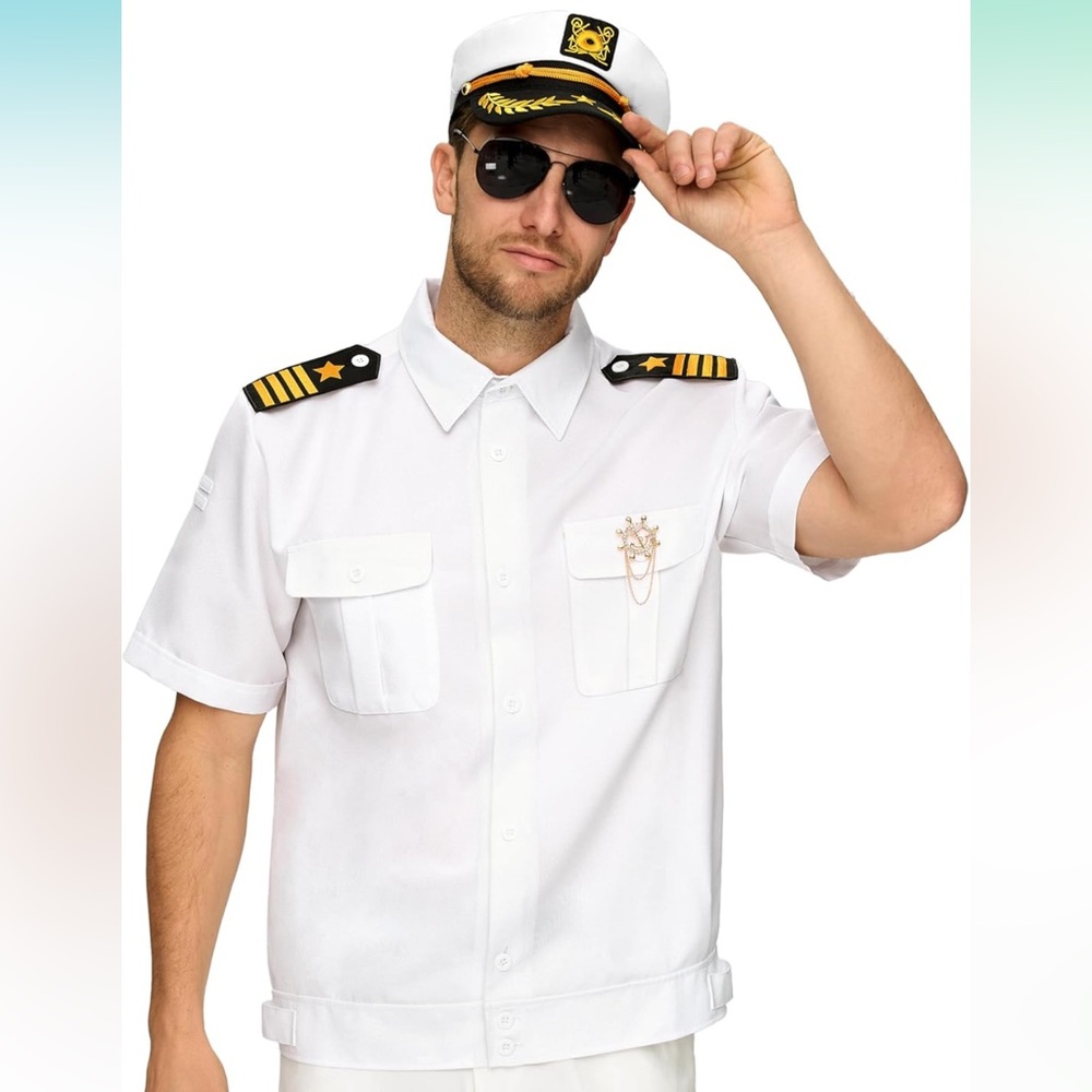 Spooktacular NWT Creations Captain Costume Size XXL